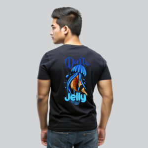 Mens 100% Cotton Printed Round Neck Unique Design Don’t be Jelly T-shirt - Image 2