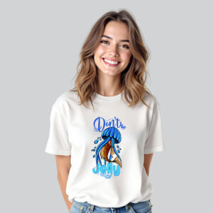 Womens 100% Cotton Printed Round Neck Unique Design Don’t be Jelly T-shirt - Image 3