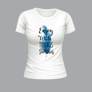 Women's Love Small Joys and Seaside Vibes Pack of-2 Combo T-shirts. - Image 4