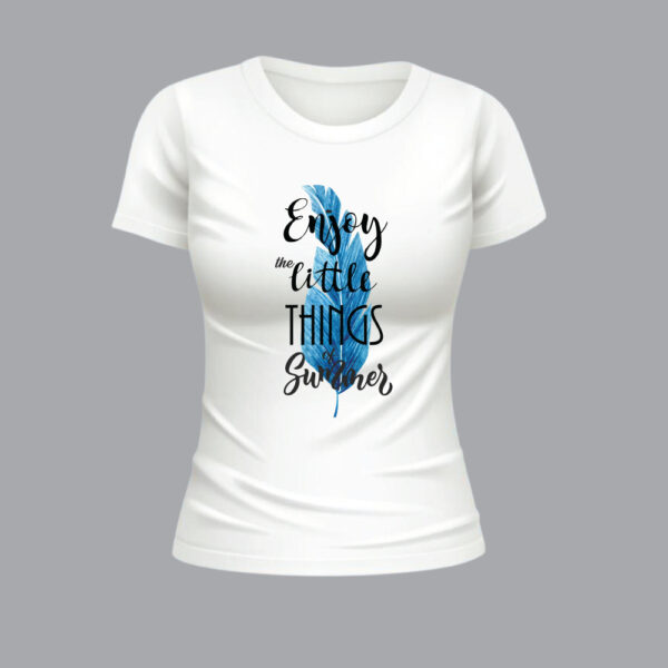 Women's Love Small Joys and Seaside Vibes Pack of-2 Combo T-shirts. - Image 4