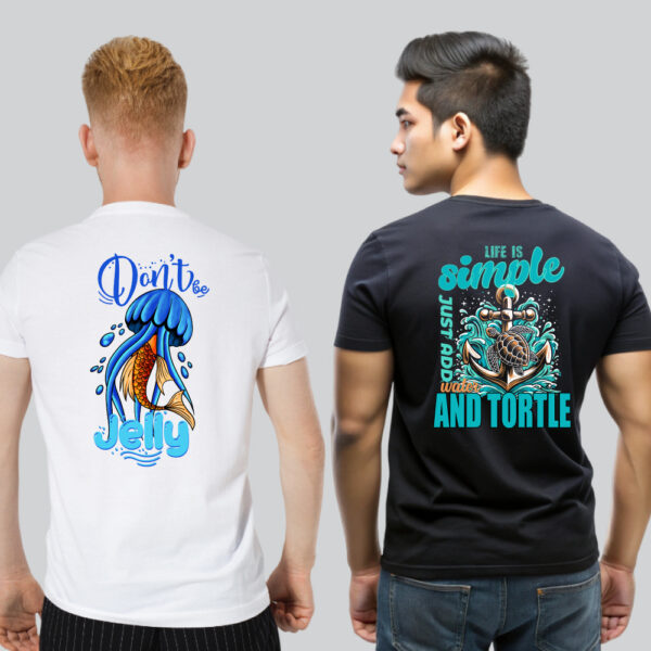 Men's Beach Soul with Attitude Pack of-2 Combo T-shirts - Image 2