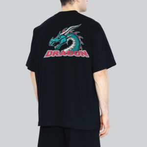 Unisex 240 GSM 100% Cotton Graphic Printed Round Neck Dragon Mode – Fierce Oversized T-shirt