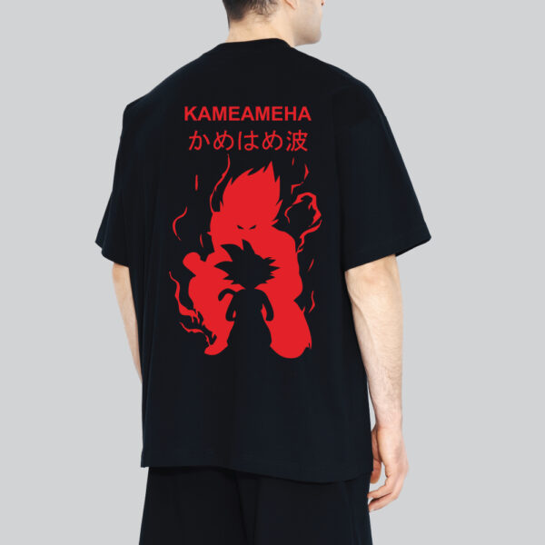 Dragon Ball Kamehameha Red Aura Goku Unisex Graphic Printed Oversized T-Shirt – Anime Streetwear