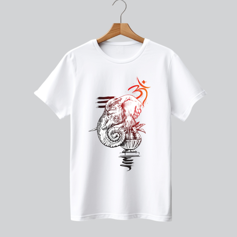 Spiritual Lord Ganesha OM Cotton