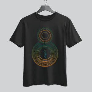 S3T Tees Shri Krishna Chant & Om Mandala Spiritual 100% Cotton Printed Unisex Round Neck T-shirt