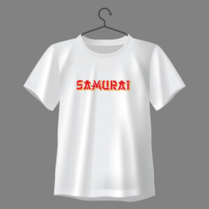 Men 100% Cotton Graphic Printed Round Neck Samurai Spirit – Be a Warrior, Not a Worrier Regular T-shirt - Image 2
