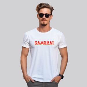 Men 100% Cotton Graphic Printed Round Neck Samurai Spirit – Be a Warrior, Not a Worrier Regular T-shirt