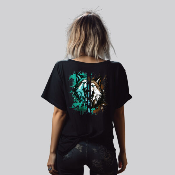 Alpha Dual Wolf Regular Fit Graphic T-Shirt