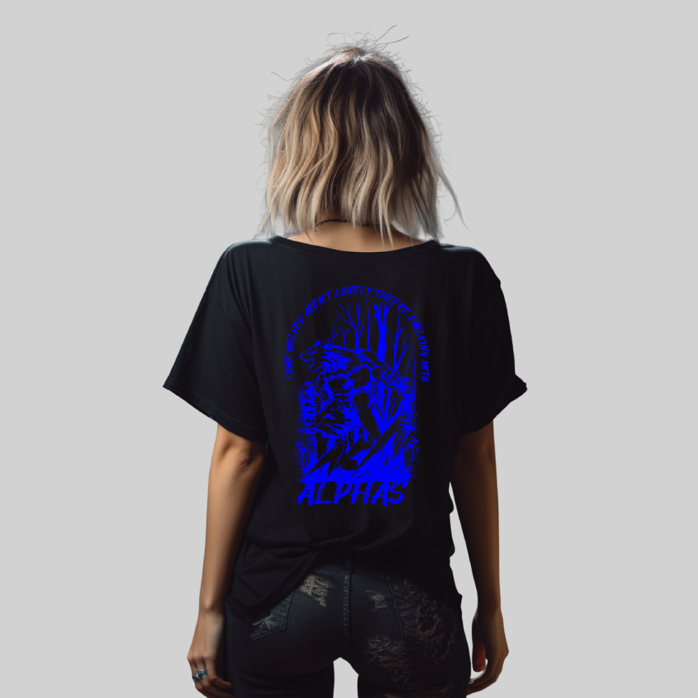 Evolving Into Alphas Motivational-Anime Wolf Tee